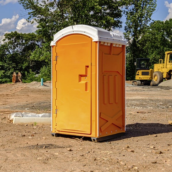 how often are the porta potties cleaned and serviced during a rental period in Fulda